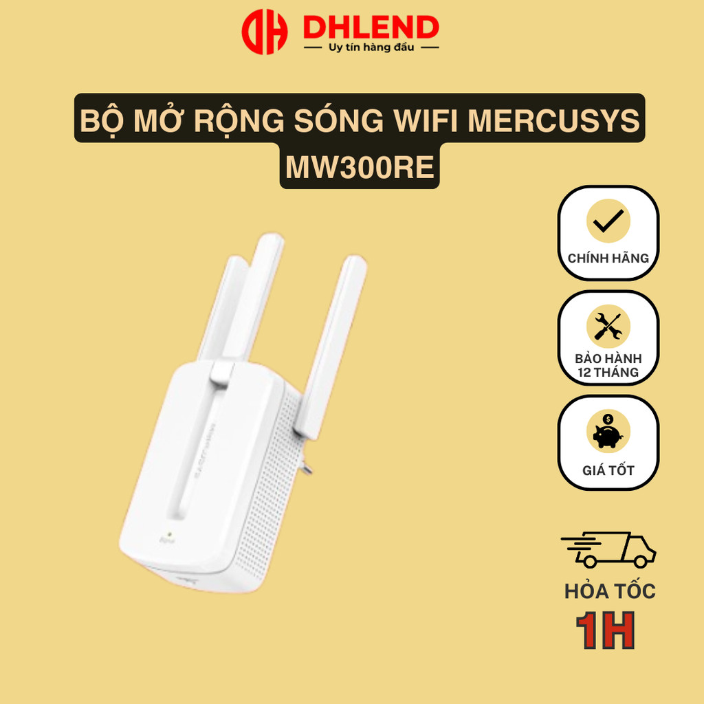 [MẪU MỚI] Bộ Mở Rộng Sóng Wifi Mercusys MW300RE Chuẩn N 300Mbps