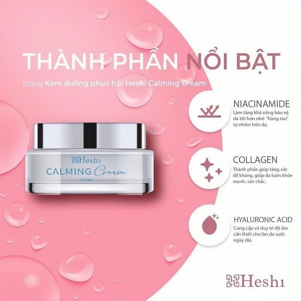 Kem phục hồi da Heshi Calming Cream. Dưỡng ẩm và phục hồi đỉnh cao khóa ẩm và cấp ẩm