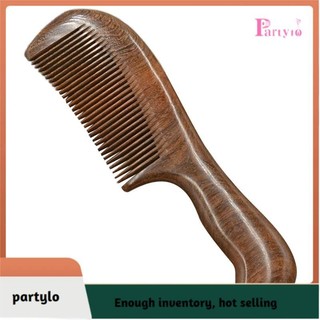 Gỗ đàn hương lược răng rộng tóc xoăn di động răng thô lược gỗ dụng cụ massage tóc
