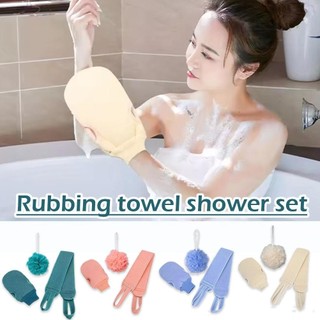 Bộ Bọt Biển Tắm Tẩy Tế Bào Chết Lưng Găng Tay Tẩy Tế Bào Chết Massage Găng Tay Chà Tắm X4A9