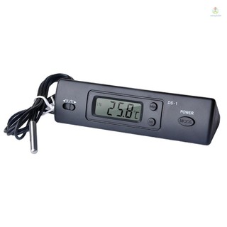 Nhiệt kế mini điện tử kỹ thuật số nhiệt kế ô tô trong nhà ngoài trời đa chức năng nhiệt kế thời gian hiển thị nhiệt độ có đầu dò