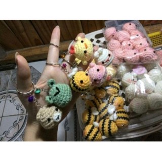 Móc khoá con vật bằng len Handmade