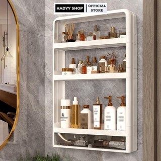 kệ đựng mỹ phẩm, kệ đựng gia vị 3 tầng giúp nhà bếp, nhà tắm gọn gàng kèm miếng dán siêu chắc