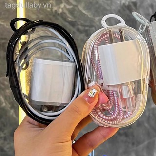 Túi lưu trữ cáp dữ liệu ba chiều trong suốt cao PVC Loại túi yên ngựa Túi lưu trữ trong suốt