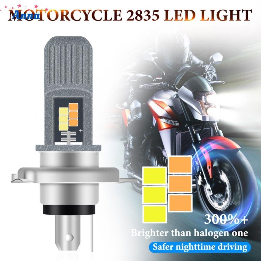 【Anna】LED Motorcycle Bulb BA20D Car Accessories Cooling Fast P15D Replacement