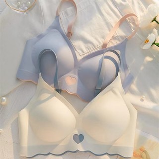 Ice Silk Liền Mạch Áo Ngực Bộ Đồ Lót Thể Thao Áo Ngực Bé Gái Không Dây Nhỏ Ngực Tập Hợp Push-up Ngực Gợi Cảm Mỏng Phong Cách