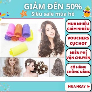 Lô 8 dụng cụ cuốn tóc uốn tóc bằng mút không xài điện xài nhiệt giá rẻ, hiệu quả
