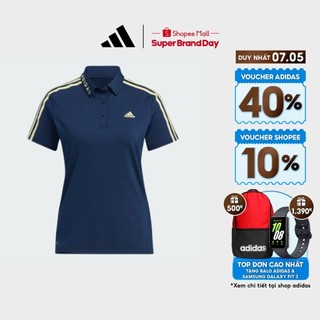 adidas Đánh gôn Áo Polo 3 Sọc AEROREADY Nữ Màu xanh da trời HG8288