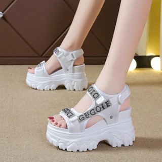 (Hàng L1) Dép sandal nữ quai vải đế cao 10cm, Sandal nữ GOI hàng QCCC (full box)