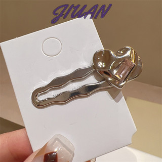 Kẹp tóc mỏ vịt đá hồng dễ thương