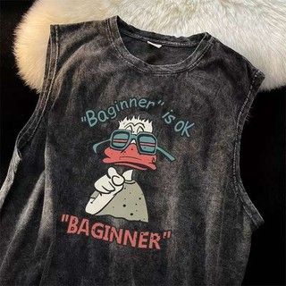 ★Phong Cách Mỹ Áo Vest Nam Áo Thun Không Tay Rời 2024 Mới Giặt Cotton Nguyên Chất Mùa Hè Áo Thun Retro Hợp Thời Trang Thương Hiệu✌