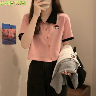 MAIFUWEI áo polo nữ áo có cổ Casual Cổ điển Thời trang Minimalist WTX2440H41 20Z240515