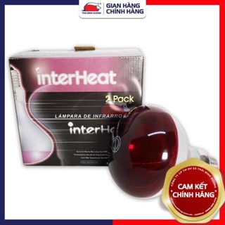[CHÍNH HÃNG] Hộp 2 bóng đèn sưởi hồng ngoại InterHeat Hàn Quốc chuyên sưởi ấm cho heo, gà, gia súc, đèn úm trứng gà, vịt