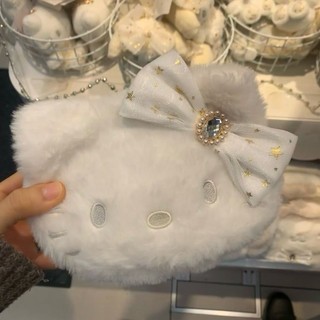 Túi đựng mặt Hello Kitty Túi đựng đồ sang trọng Túi đựng mỹ phẩm dễ thương Màu trắng Nhật Bản