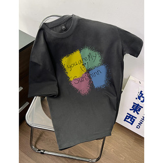 Fashmily Mới 100% Cotton Hàng Sẵn Có Áo Thun Nữ Hàn Quốc Oversize Tay Ngắn Cặp Đôi Người Phụ Nữ Rời Tee