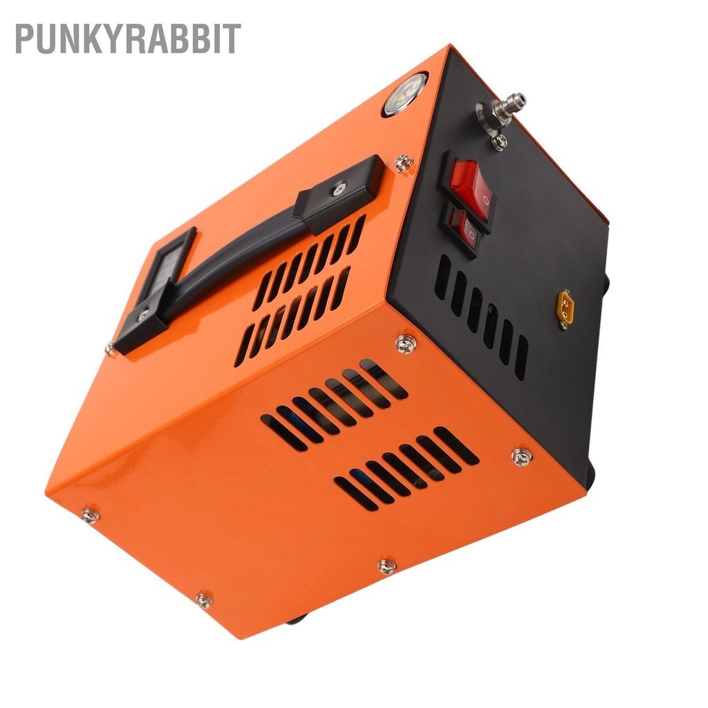 PunkyRabbit Máy nén khí PCP bơm súng hơi áp suất cao tích hợp bộ chuyển đổi nguồn DC 12V cho ô tô