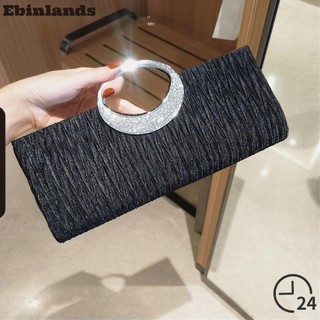 Túi đeo vai EBINLANDS, Túi dạ hội dây chuyền lụa sáng, Túi xách sang trọng nữ