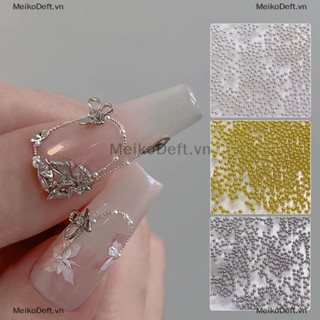 Meikodeft 0.4mm-3mm Vàng Bạc Trắng Móng Tay Nghệ Thuật Micro Kim Loại Trứng Cá Caviar Hạt Làm Móng Tay 3D Kim Cương Giả Trang Trí Dụng Cụ VN