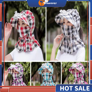 Onean Nữ Mũ Chống Nắng Ngoài Trời Có Dây Buộc Cotton Uv Bảo Vệ Vành Rộng Mũ Có Quạt Sạc