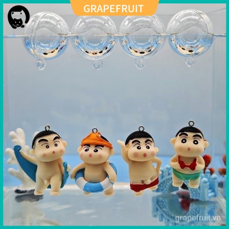 Doll Fish Tank Submerged Ornaments Aquarium Suspended Crayon Shin-Chan Landscaping Floating Blue Fat