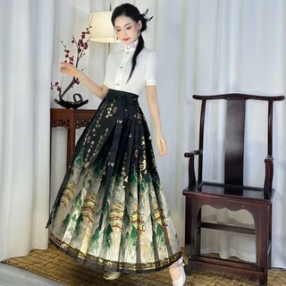 Váy ngựa phong cách cổ điển quần áo váy ngựa đi lại hàng ngày retro phong cách quốc gia nhỏ mùa hè