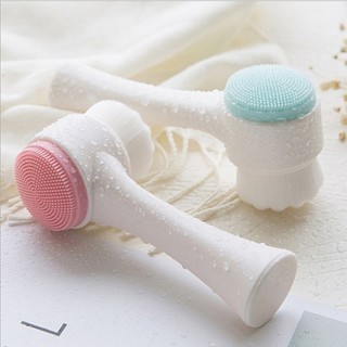 Kerasys rửa mặt làm sạch silicone rửa mặt bàn chải rửa mặt hướng dẫn sử dụng rửa mặt bàn chải làm sạch tóc mềm bàn chải massage hai mặt