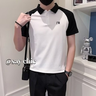 Áo sơ mi POLO nam SAY CHIC mùa hè xu hướng mới thời trang tương phản màu khâu hàng đầu dáng rộng giản dị phù hợp với ve áo ngắn tay hàng ngày