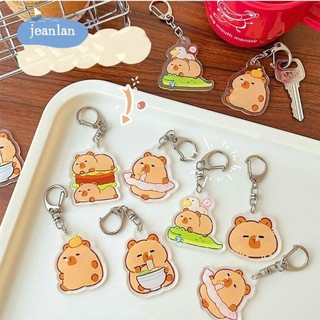 Mặt dây chuyền dễ thương JEANLAN, Móc khóa Acrylic Kapibala Capybara, Phụ kiện chìa khóa động vật