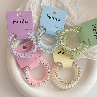 Nhẫn điện thoại thạch hoa Băng đô nhỏ tươi đầu bóng cao su Dây đeo tóc siêu đẹp