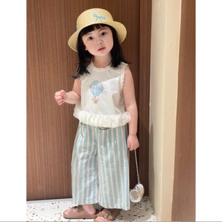 S520 - (Tách Sét) Áo, Quần Khinh Khí Cầu Xanh Dễ Thương Bé Gái
