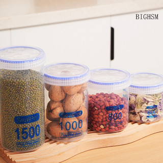Bighsm 1 Cái Kín Hộp Bảo Quản Nhà Bếp Trong Suốt Thực Phẩm Ngũ Cốc Tổ Chức Bảo Quản Nhựa Dung Tích Lớn Chống Ẩm Kín Lọ SKK