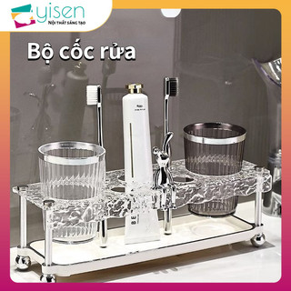 Giá đỡ bàn chải đánh răng, cốc nước súc miệng, kệ phòng tắm, giá đỡ bàn chải đánh răng điện