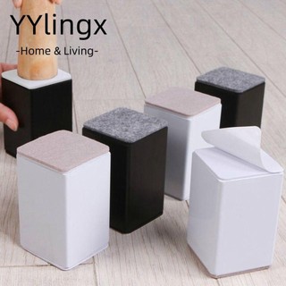 YYlingx Chân nâng cao nội thất, Miếng đệm chân giường bằng thép Carbon tắt tiếng, Tấm bảo vệ sàn hạng nặng Hỗ trợ đầu giường vuông Giường chân