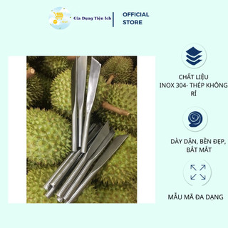 Dụng cụ khui tách sầu riêng, dao khui sầu riêng bằng inox 304 dày dặn, bền mta-mart2