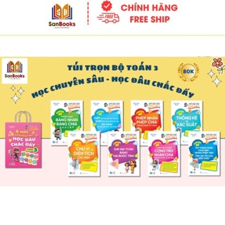 Sách - Túi Trọn Bộ Toán 3 - Biên soạn theo chương trình SGK mới - Cả năm ( 8 Cuốn )