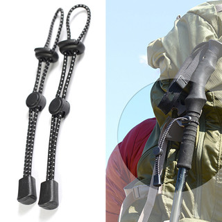 Elastic Rope Trekking Hiking Walking Sticks Pole Strong Adjustable Holder