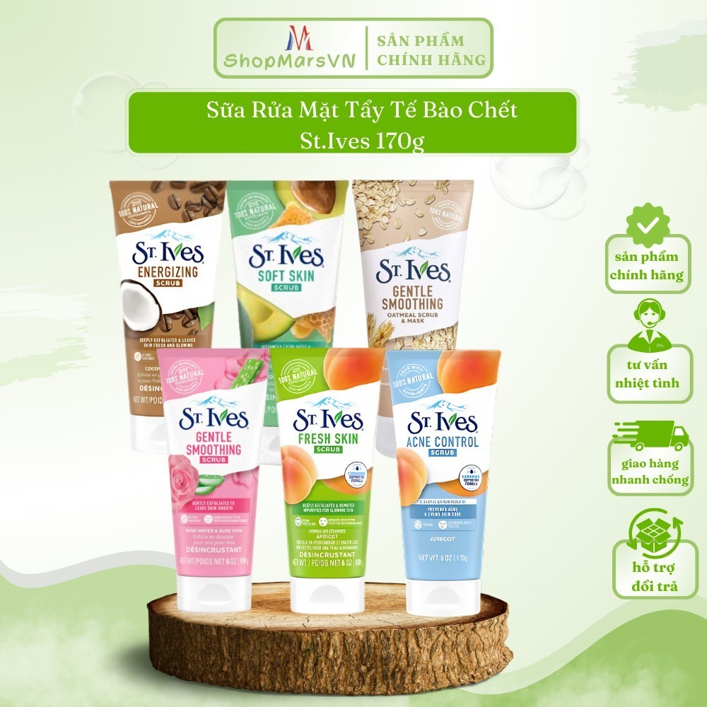 Sữa Rửa Mặt St.Ives, Sữa Rửa Mặt Tẩy Tế Bào Chết St.Ives 170g - ShopMarsVN