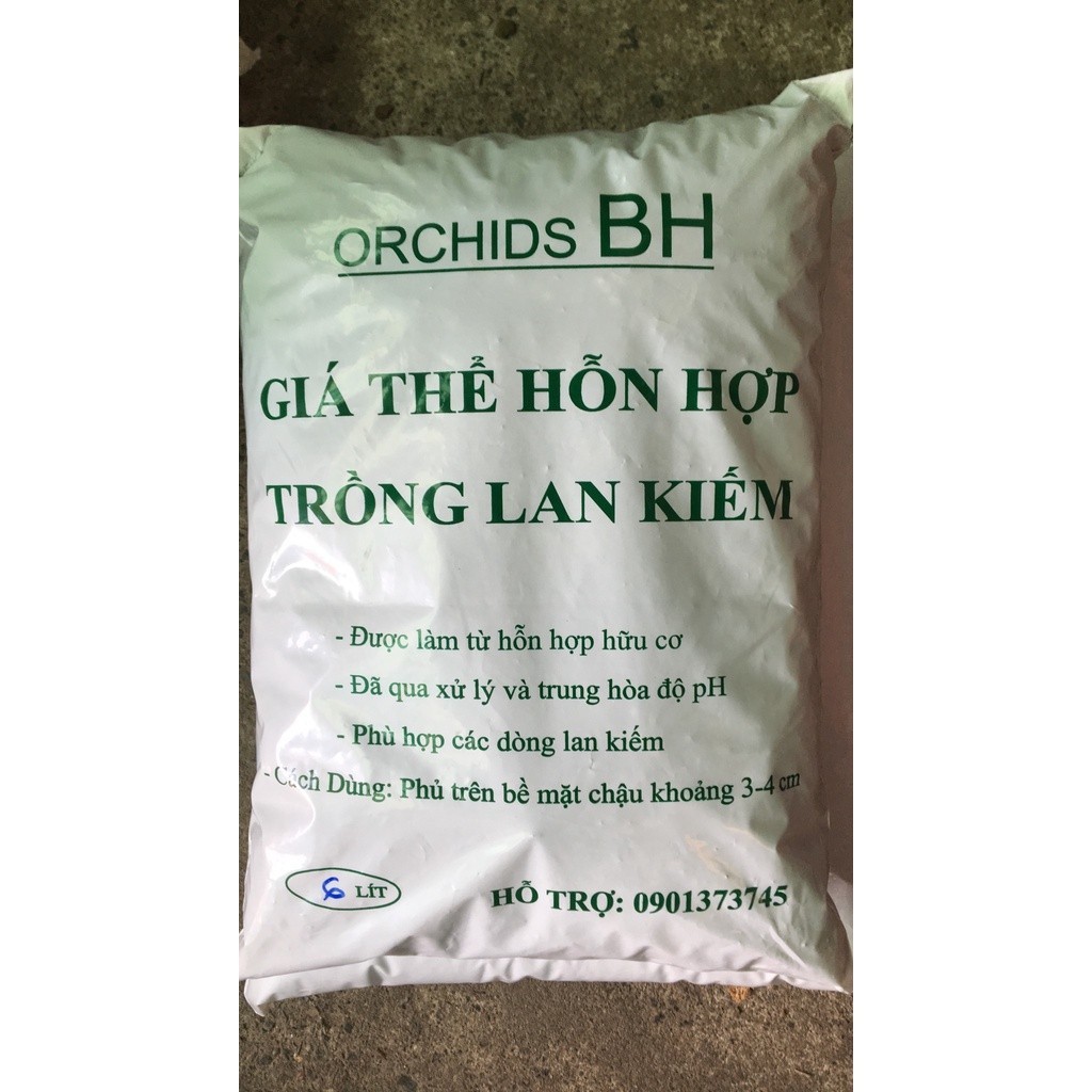 Giá thể ORCHIDS BH hỗn hợp trồng lan kiếm bịch 6 lít
