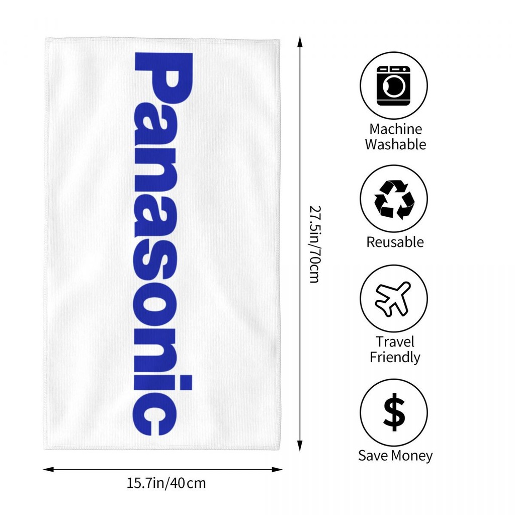 Logo Panasonic Khăn thấm hút Khăn vuông Khăn mặt đi biển Khăn tắm Khăn tắm Chạy bộ Thể dục Yoga Khăn