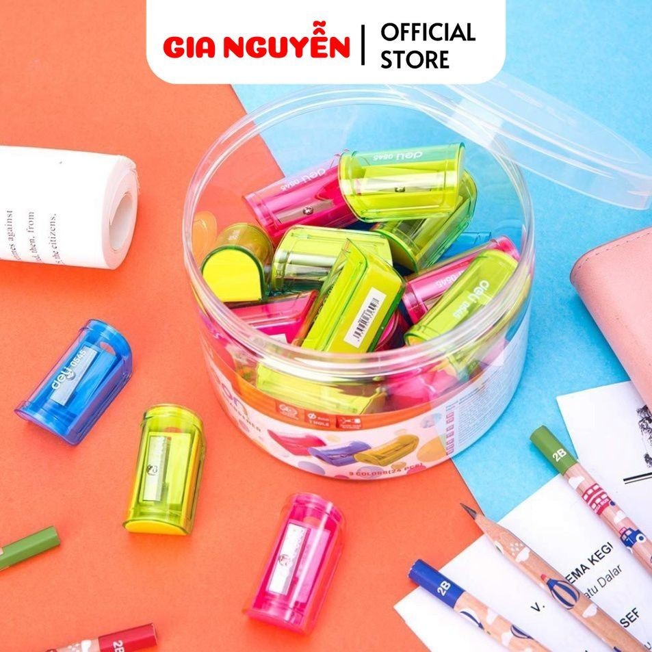 COMBO 2 Gọt bút chì, Chuốt viết chì Deli E0545 Có ngăn đựng phoi