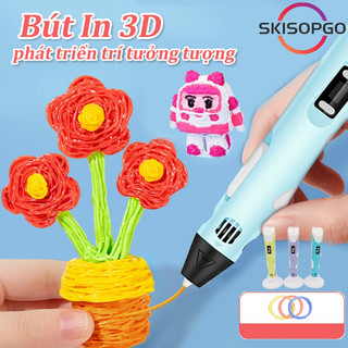  【SKISOPGO Bút In 3D Của Trẻ Em Pen Pen kèm tập vẽ đồ chơi cho bé thoả sức tạo mô hình ba chiều sáng tạo 