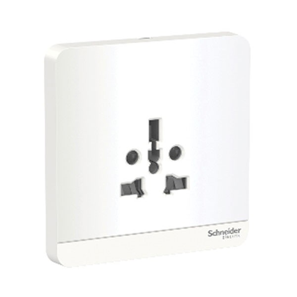 Bộ ổ cắm đơn đa năng 16A màu trắng dòng AvatarON Schneider E83426TS_WE_G19