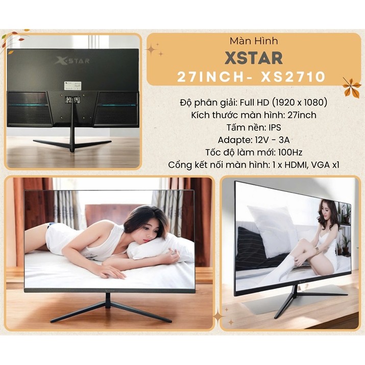 Màn hình Xstar XS2710 27'' 100Hz, nền IPS New fullbox