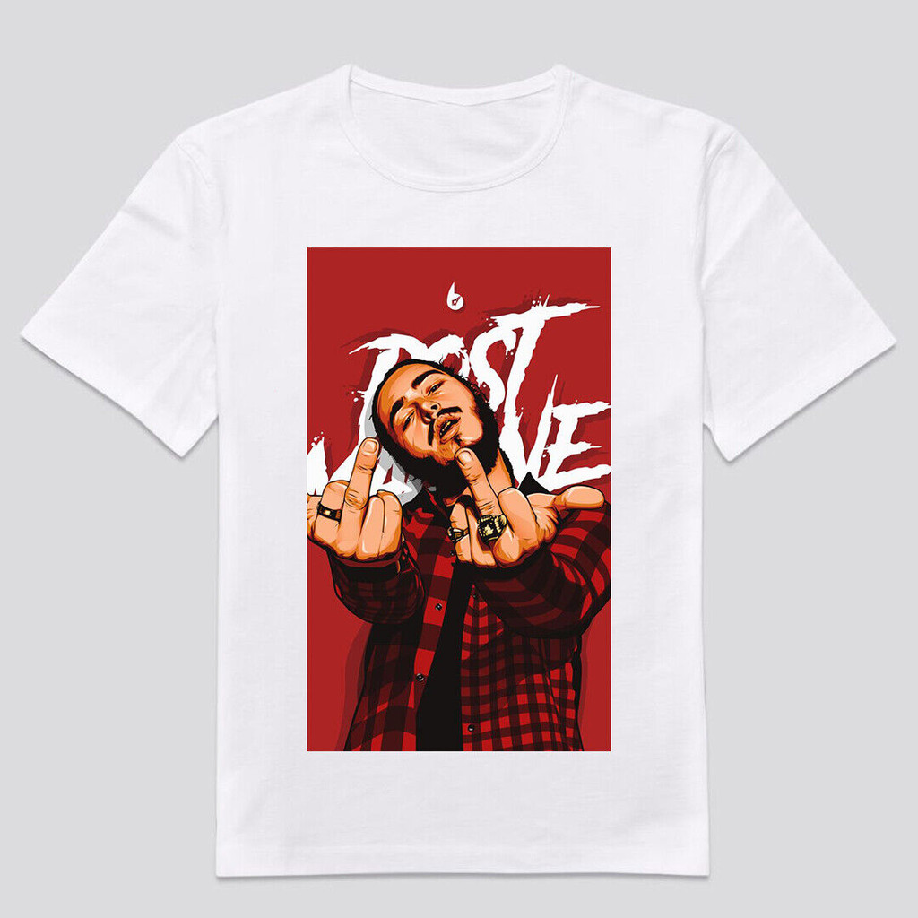 Áo thun tùy chỉnh Post Malone Rapper Music Hip Hop R & B Vintage Tee Artist