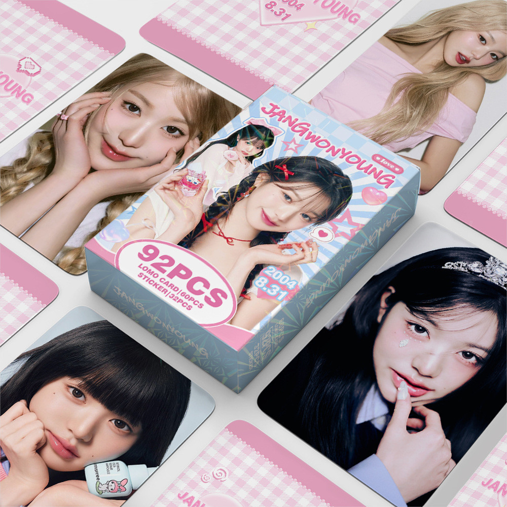 Jang Wonyoung Photocard Lomo Card 60 Thẻ + 32 Miếng Dán