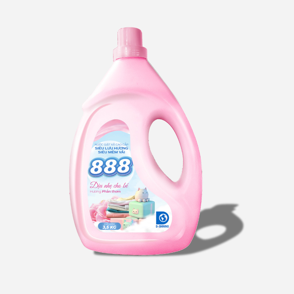 Nước Giặt Xả 888 Hương Phấn Thơm – Dịu nhẹ cho bé