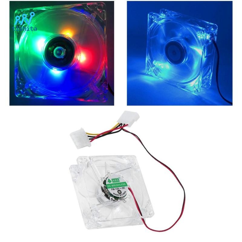Quạt làm mát máy tính Tishita 12V 4 LED 80mm 8cm