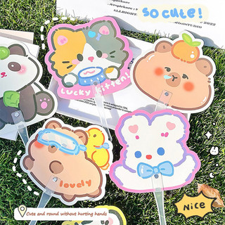 Động vật dễ thương Quạt cầm tay Hoạt hình Capybara Di động Lắc tay Quạt Đồ dùng mùa hè