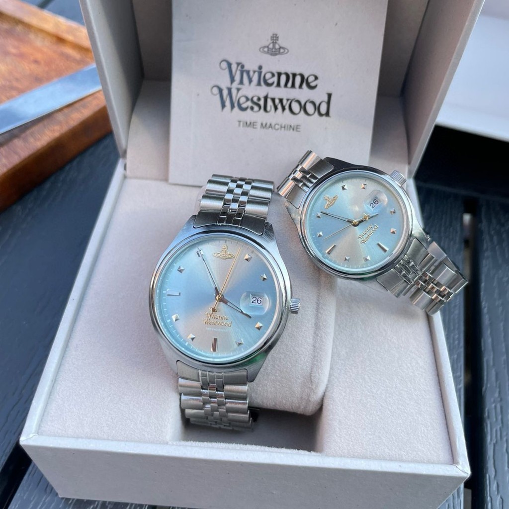 Đồng hồ nữ Queen Viviansi Crushed Ice Blue Quartz Saturn Watch Đồng hồ nữ