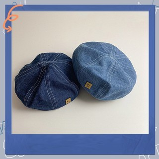 Phong cách hàn quốc thời trang trẻ em bé gái mũ nồi denim trẻ em bé trai mũ mới mũ bé